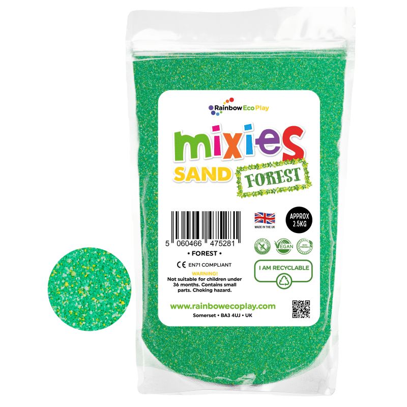 Rainbow Eco Play Mixies Glitter Sand - Forest 2.5KG